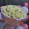 51 Белая роза 60 см
